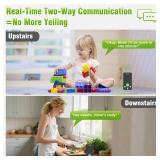 Wireless Intercom for Home, 500ft Range Full Duplex House Communication System, Easy 4-Button Operation for Seniors & Kids, Hands-Free Intercom for Business, No WiFi/Cell Needed (2-Pack) - Retail: $40