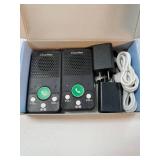 Wireless Intercom for Home, 500ft Range Full Duplex House Communication System, Easy 4-Button Operation for Seniors & Kids, Hands-Free Intercom for Business, No WiFi/Cell Needed (2-Pack) - Retail: $40