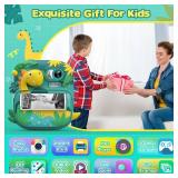 Kids Camera Instant Print, CAMCLID 2.4 Inch Screen Camera for Kids Dinosaur Children Digital Camera with 32GB Card & 3 Rolls Paper, Christmas Birthday Gift Toys for Boys Girls 3-12 Age (Green) - Retai