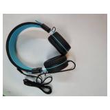 Kids Headphones K11 Foldable Stereo Tangle-Free 5ft Long Cord 3.5mm Jack Plug in Wired On-Ear Headset for iPad/Amazon Kindle, Fire/Boys/Girls/School/Laptop/Travel/Plane/Tablet (Black)