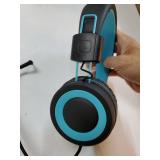 Kids Headphones K11 Foldable Stereo Tangle-Free 5ft Long Cord 3.5mm Jack Plug in Wired On-Ear Headset for iPad/Amazon Kindle, Fire/Boys/Girls/School/Laptop/Travel/Plane/Tablet (Black)