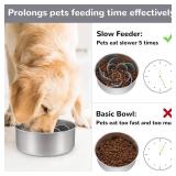 Cuttable Slow Feeder Dog Bowls Insert with Suction Cups for Medium & Large Dogs to Slow Down Eatingâ Fits Metal & Ceramic Bowls(Gray)