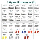 812Pcs Pin Connector Kit with Crimping Pliers - Terminal Pin 1/1.5/1.8/2/2.2/2.3/2.8/3.5mm Non-Insulated Plug Removal Male & Female Wire Pins - Automotive Car Electrical - Retail: $30