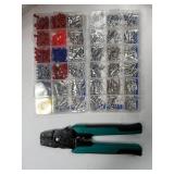 812Pcs Pin Connector Kit with Crimping Pliers - Terminal Pin 1/1.5/1.8/2/2.2/2.3/2.8/3.5mm Non-Insulated Plug Removal Male & Female Wire Pins - Automotive Car Electrical - Retail: $30
