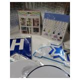 Birthday Decorations, Happy Birthday Banner with Honeycomb Balls, Stars Hanging Swirl Streamers, Circle Dots Garland, Happy Birthday Party Decorations for Women Men Boys Girls (Blue) - Retail: $14