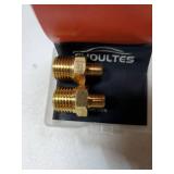 Brass Air Inflator Adapter, 1/4 NPT (M) to Standard Schrader Valve (M), Tire Inflator Connector for Auto Portable Air Compressor/Pump, Air Hose, Air Chuck (2 Packs) - Retail: $6"