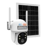 4G LTE Cellular Solar Security Camera, Lifetime Free Unlimited Data 2K Wireless Outdoor Surveillance, Color Night Vision, AI PIR Motion Sensor Detection, Built-in VSIM Card, 32GB Storage - Retail: $17