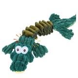 Drmstow Squeaky Dog Toys for Large Dogs, Cute Puppy Toys, Plush Stuffed Pet Dog Toys with Crinkle Paper, Interactive Tug of War Dog Toys to Keep Them Busy for Small Medium Big Dogs, Green - Retail: $1