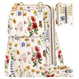 Miss Adola Cute Crossbody Purse Cell Phone Bags for Women - Leather Cellphone Wallet Purse with Adjustable Shoulder Rope and Wallet Card Slots, Floral Flower