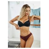 6 Pack Womenâs Seamless Hipster Underwear No Show Panties Invisibles Briefs Soft Stretch Bikini Underwears(XS) - Retail: $16