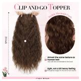 20 Inch Hair Toppers For Women with Thinning Hair, Brown Synthetic, 6.5
