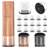 Furniture Sliders,24 PCS Chair Leg Sliders for Carpet, Furniture Movers Sliders, Carpet Chairs Furniture Glides, Floor Protectors, Carpet Moving Sliders Easily Move.(Clear,Fit:1.2-1.6) - Retail: $22"