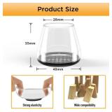 Furniture Sliders,24 PCS Chair Leg Sliders for Carpet, Furniture Movers Sliders, Carpet Chairs Furniture Glides, Floor Protectors, Carpet Moving Sliders Easily Move.(Clear,Fit:1.2-1.6) - Retail: $22"
