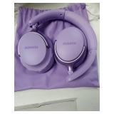 Bluetooth Headphones Over Ear, 6 EQ Music Modes and 50H Playtime Deep Bass Wireless Headphones with Mic, Lightweight Folding HiFi Stereo Headset for iPad/Travel/Tablet/PC/Home Purple