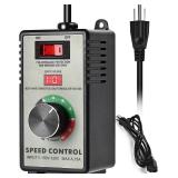 AC Motor Speed ââController Voltage Regulator 100V-110V- 120v 15A 4000W,with 5 FT Extension Cord Rheostat Variable Speed Controller for Fan Speed Controller Electric Motor Angle Grinder Exha