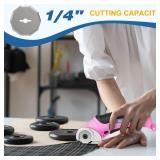 Cordless Electric Scissors, Cardboard Cutter with Safety Lock 4.2V Electric Mini Cutter Power Rotary Scissors for Leather Felt Rug Box with Storage Box - Retail: $30