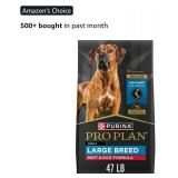 Purina Pro Plan Large Breed Dry High Protein Dog Food With Probiotics for Dogs, Beef and Rice Formula - 47 lb. Bag. Best by Jan 2026. - Retail: $98