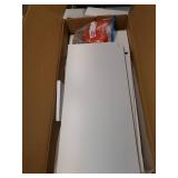 39.4-Inch Tall Storage Cabinet, Floor Cabinet with 2 Doors, 2 Adjustable Shelves, Freestanding, for Bathroom, Kitchen, Living Room, Cloud White UBBC770W01 - Retail: $78