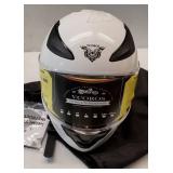 Full Face Motorcycle Helmet for Unisex-Adults DOT Approved WS-609 Motorbike Street Bike Racing Helmets with Visor(Gloss White, L) - Retail: $71