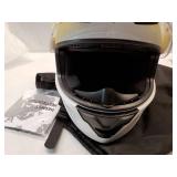 Full Face Motorcycle Helmet for Unisex-Adults DOT Approved WS-609 Motorbike Street Bike Racing Helmets with Visor(Gloss White, L) - Retail: $71