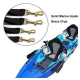 2 Pack of Kayak Seat Deluxe Padded Canoe Backrest Seat Sit On Top Cushioned Back Support SUP Paddle Board Seats with Detachable Storage Bag 4 Adjustable Straps for Kayaking Canoeing Rafting Fishing - 
