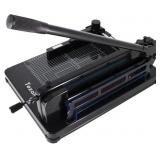 Heavy Duty Guillotine Paper Cutter - 400 Sheets Capacity, A4 12 Stack Paper Trimmer, Steel Base, Black - Retail: $220"