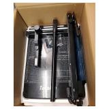 Heavy Duty Guillotine Paper Cutter - 400 Sheets Capacity, A4 12 Stack Paper Trimmer, Steel Base, Black - Retail: $220"
