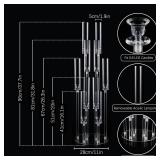 10 Arm Acrylic Candelabra Centerpieces for Wedding Tables, Floor Clear Tall Candlesticks Holder with Removable Lampshade for Birthday Party Home Decoration, Fit 0.82 LED Candles(37.7Inches) - Retail: 