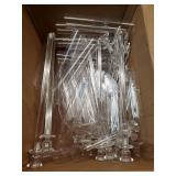 10 Arm Acrylic Candelabra Centerpieces for Wedding Tables, Floor Clear Tall Candlesticks Holder with Removable Lampshade for Birthday Party Home Decoration, Fit 0.82 LED Candles(37.7Inches) - Retail: 