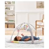 Skip Hop Tummy Time Mat, 3-in-1 Activity Baby Play Gym, Age 0-2y, Silver Lining Cloud, Grey - Retail: $61