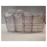 Makeup Organizer Storage With 16 Drawers, 4 Pcs Desktop Office Supplies, Desk Organizers, Clear Accessories, Dustproof Drawer and for Make Up, Jewelry, Pen, Stationary - Retail: $28