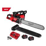 M18 FUEL 18V Brushless Cordless 20 in. Dual Battery Chainsaw Kit with (2) 8.0 Ah FORGE Batteries, Dual Bay Rapid Charger - Retail: $899