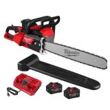 M18 FUEL 18V Brushless Cordless 20 in. Dual Battery Chainsaw Kit with (2) 8.0 Ah FORGE Batteries, Dual Bay Rapid Charger - Retail: $899
