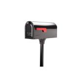 Architectural Mailboxes MB1 Post Mount Mailbox & Ground Post Kit - Black - Medium
