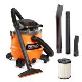Ridgid 16 Gal. 6.5 Peak HP NXT Shop Vacuum Wet Dry Vac with Detachable Blower, Filter, Locking Hose and Accessories HD1600 (Pre Owned, No Filter)