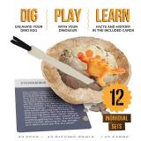 Dan&Darci Dig a Dozen Dino Egg Kit for Kids - Dinosaur Toys Gift 3-12 Year Old - 12 Eggs & Surprise Dinosaurs - Science STEM Activities - Boy Toy Party Gifts for Boys & Girls