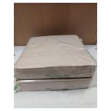 Favoyard Patio Chair Cushions 18.5 x 16 x 3 Inch Waterproof Outdoor Seat Cushions for Patio Furniture 3-Year Color Fastness Garden Sofa Couch Chair Pads with Handle & Adjustable Straps Set of 2, Beige