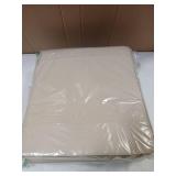 Favoyard Patio Chair Cushions 18.5 x 16 x 3 Inch Waterproof Outdoor Seat Cushions for Patio Furniture 3-Year Color Fastness Garden Sofa Couch Chair Pads with Handle & Adjustable Straps Set of 2, Beige