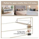 Vekkia King Bed Wedge Pillow for Headboard Gap Filler(0-3.5"),High-Density Foam,Prevents Pillows & Items Loss,Ergonomic Design,Large Storage Pockets, Removable&Washable Cover,76"x7"x5"