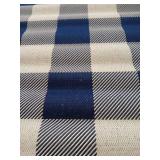 Blue and White Checkered Rug 9.5ft x 7ft 10in