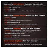 Lawn Mower Deck Spindle Compatible with Ferris IS700Z, IS1000Z, IS500Z, IS2500Z, IS2000Z, IS3000Z, Snapper ZTR 400Z, 500Z, 550Z, Simplicity ZT2148, ZT2352- Replaces 5061095, 5061095SM-3 Pack