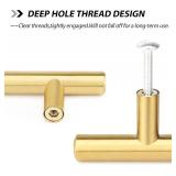 Goldenwarm 25Pcs Cabinet Bar Handles Brushed Brass Dresser Drawer Pulls 3-3/4in(96mm) Kitchen Cabinet Hardware Modern Dresser Hardware Cupboard Door Pull Handles