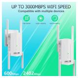 AX3000 WiFi 6 Extender, Netboost WiFi Extender 2025, WiFi Repeater Wireless Signal Booster with Gigabit Ethernet Port,Dual Band 2.4GHz&5GHz, Covers Up to 12,999sq. ft, Faster Speed, Quick Setup