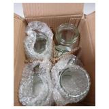 Darware Mason Jar Mugs with Handles (24oz, Clear, 4-Pack); Glass Drinking Glasses for Cold Beverages, Decoration, Storage, Party Favors, Cocktails, Floats
