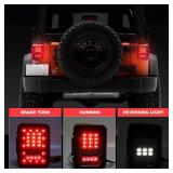 Jeep JK Smoke Lens LED Tail Lights with Turn Signal, Backup & Brake Light for Jeep Wrangler JK JKU 2007-2018