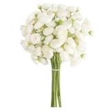 Floroom Ranunculus Artificial Flowers 18 Pcs Ivory Faux Silk Mini Ranunculus Bulk Fake Wedding Filler Flowers for DIY Bouquets, Centerpieces, Bridal Shower Decorations & Arrangements