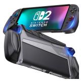 Lmcpa Dockable Case for Nintendo Switch 2 (2025)[7.9 inch] - TPU Grip Protective Cover for Switch New Gen 2025 Console & Joy-Con Controller Accessories - Black
