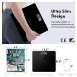 NUTRI FIT Digital Bathroom Scale for Body Weight, Bath Scale for Accurate Weight Watching with Large LCD Display, Most Accurate for The Elderly Safe Home Use, 330 lbs