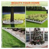 FLAPKWAN No-Dig Garden Edging Border 13FT Landscape Edging 9.3 Inch Tall for Flower Bed Fence, 14pcs Garden Lawn Edging with Stakes