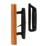 Prime-Line Products C 1131 Diecast with Wood Pull  Black  Patio Door Handle